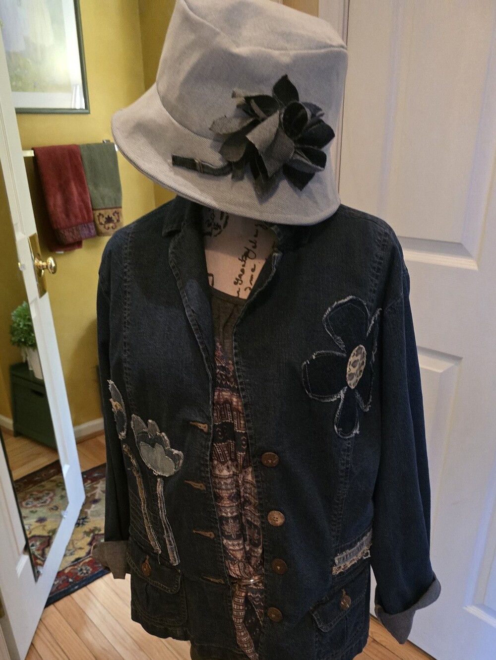 HANDMADE UPCYCLED DENIM BUCKET HAT